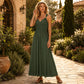 💐👗 Maxi robe empire à bretelles – Taille haute flatteuse, tissu léger, disponible en plusieurs coloris, pour une allure bohème chic en un instant 🌾🕊️