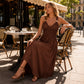 💐👗 Maxi robe empire à bretelles – Taille haute flatteuse, tissu léger, disponible en plusieurs coloris, pour une allure bohème chic en un instant 🌾🕊️
