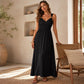 💐👗 Maxi robe empire à bretelles – Taille haute flatteuse, tissu léger, disponible en plusieurs coloris, pour une allure bohème chic en un instant 🌾🕊️