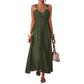 💐👗 Maxi robe empire à bretelles – Taille haute flatteuse, tissu léger, disponible en plusieurs coloris, pour une allure bohème chic en un instant 🌾🕊️