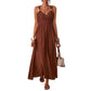💐👗 Maxi robe empire à bretelles – Taille haute flatteuse, tissu léger, disponible en plusieurs coloris, pour une allure bohème chic en un instant 🌾🕊️