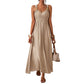 💐👗 Maxi robe empire à bretelles – Taille haute flatteuse, tissu léger, disponible en plusieurs coloris, pour une allure bohème chic en un instant 🌾🕊️