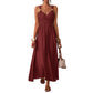 💐👗 Maxi robe empire à bretelles – Taille haute flatteuse, tissu léger, disponible en plusieurs coloris, pour une allure bohème chic en un instant 🌾🕊️