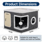 🐾🏠 Maison cube pliable 2-en-1 pour chat – Design bi-niveau, griffoir intégré, confort toutes saisons, un espace jeu et repos compact, facile à ranger et à déplacer 🧺✨