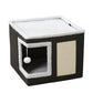 🐾🏠 Maison cube pliable 2-en-1 pour chat – Design bi-niveau, griffoir intégré, confort toutes saisons, un espace jeu et repos compact, facile à ranger et à déplacer 🧺✨