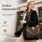 👜💼 Sac seau chic femme – PU monogramme vintage, bandoulière réglable, l’élégance pratique du bureau au quotidien, sans effort 🌸🏙️