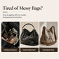 👜💼 Sac seau chic femme – PU monogramme vintage, bandoulière réglable, l’élégance pratique du bureau au quotidien, sans effort 🌸🏙️