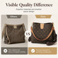 👜💼 Sac seau chic femme – PU monogramme vintage, bandoulière réglable, l’élégance pratique du bureau au quotidien, sans effort 🌸🏙️