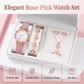 💎🌷 Set bijoux et montre coordonné – Design floral raffiné, métal hypoallergénique, harmonie parfaite du poignet aux oreilles, sublimez votre look en un clin d’œil, sans chercher à assortir chaque pièce ✨👗