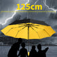 🛡️☀️ Parapluie automatique anti-UV – Toile vinyle imperméable, armature acier renforcée, ne craint ni les rafales du mistral ni les rayons du soleil marseillais 🌬️🌞