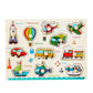 🧩🌳 Puzzle à chevilles Montessori en bois – Poignées adaptées aux petites mains, couleurs vives, développe la motricité fine et la coordination œil-main 👶🧠