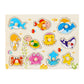 🧩🌳 Puzzle à chevilles Montessori en bois – Poignées adaptées aux petites mains, couleurs vives, développe la motricité fine et la coordination œil-main 👶🧠