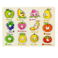 🧩🌳 Puzzle à chevilles Montessori en bois – Poignées adaptées aux petites mains, couleurs vives, développe la motricité fine et la coordination œil-main 👶🧠