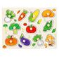 🧩🌳 Puzzle à chevilles Montessori en bois – Poignées adaptées aux petites mains, couleurs vives, développe la motricité fine et la coordination œil-main 👶🧠