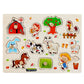 🧩🌳 Puzzle à chevilles Montessori en bois – Poignées adaptées aux petites mains, couleurs vives, développe la motricité fine et la coordination œil-main 👶🧠