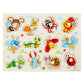 🧩🌳 Puzzle à chevilles Montessori en bois – Poignées adaptées aux petites mains, couleurs vives, développe la motricité fine et la coordination œil-main 👶🧠