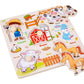 🧩🌳 Puzzle à chevilles Montessori en bois – Poignées adaptées aux petites mains, couleurs vives, développe la motricité fine et la coordination œil-main 👶🧠