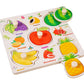 🧩🌳 Puzzle à chevilles Montessori en bois – Poignées adaptées aux petites mains, couleurs vives, développe la motricité fine et la coordination œil-main 👶🧠