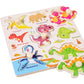 🧩🌳 Puzzle à chevilles Montessori en bois – Poignées adaptées aux petites mains, couleurs vives, développe la motricité fine et la coordination œil-main 👶🧠