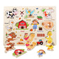 🧩🌳 Puzzle à chevilles Montessori en bois – Poignées adaptées aux petites mains, couleurs vives, développe la motricité fine et la coordination œil-main 👶🧠