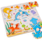 🧩🌳 Puzzle à chevilles Montessori en bois – Poignées adaptées aux petites mains, couleurs vives, développe la motricité fine et la coordination œil-main 👶🧠
