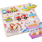 🧩🌳 Puzzle à chevilles Montessori en bois – Poignées adaptées aux petites mains, couleurs vives, développe la motricité fine et la coordination œil-main 👶🧠