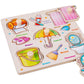 🧩🌳 Puzzle à chevilles Montessori en bois – Poignées adaptées aux petites mains, couleurs vives, développe la motricité fine et la coordination œil-main 👶🧠