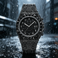 ⌚💎 Montre quartz luxe scintillante homme – Boîtier 48 mm, strass éclatants, verre anti-rayures, le bijou d’affirmation qui sublime votre poignet au quotidien 🌟💪