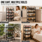🔩🏠 Chariot de rangement multifonction à roulettes – Acier carbone robuste, grille métallique, rebord 7 cm anti-chute, le soutier mobile élégant pour cuisine, salle de bain et buanderie 💪🧹