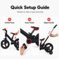 🚲🧒 Tricycle évolutif 4-en-1 pour enfants – Acier carbone robuste, transformable en draisienne ou poussette, poignée parentale réglable, le seul vélo qui grandit avec votre enfant de 1 à 6 ans 🌱👶