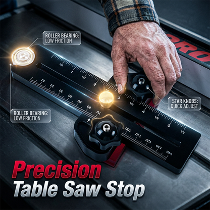 🔧🪚 Butée de scie à table portable précision – Alliage aluminium, double graduation, roulement linéaire fluide, verrouillez vos réglages pour des coupes nettes et reproductibles dignes d’un atelier pro ⚙️📏