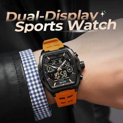 ⌚🌙 Montre sport double affichage pour homme – Cadran lumineux, heure analogique et digitale, le compagnon fiable pour vos séances de sport et vos journées bien remplies, même dans le noir 🌌🏃‍♂️