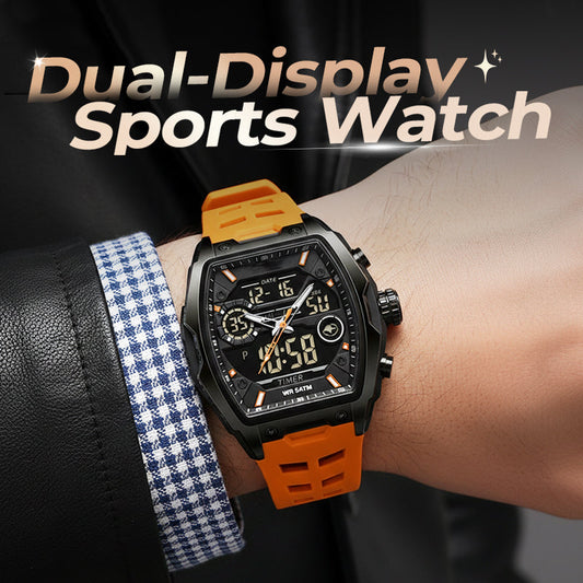 ⌚🌙 Montre sport double affichage pour homme – Cadran lumineux, heure analogique et digitale, le compagnon fiable pour vos séances de sport et vos journées bien remplies, même dans le noir 🌌🏃‍♂️