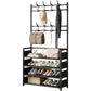 🏠👟 Banc d’entrée avec étagère à chaussures 3-en-1 – Gain de place, cadre robuste, rangez vos paires sans encombrer le couloir et asseyez-vous confortablement pour lacer vos bottines 🥾🧥