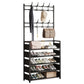 🏠👟 Banc d’entrée avec étagère à chaussures 3-en-1 – Gain de place, cadre robuste, rangez vos paires sans encombrer le couloir et asseyez-vous confortablement pour lacer vos bottines 🥾🧥