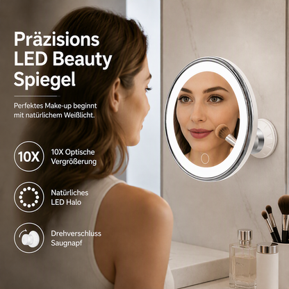 🔄💡 Miroir cosmétique double face – Face normale et face 10x, rotatif 360°, installez-le en un clin d’œil sur le miroir de la salle de bain pour voir ce que vos lunettes ou vos yeux fatigués ne voient plus 👓💖