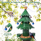 🌳🐦 Distributeur à graines pour oiseaux en forme d’arbre festif – Grande capacité, design original, transformez votre jardin ou balcon en un refuge gourmand où les mésanges et rouges-gorges adorent se poser 🌿✨