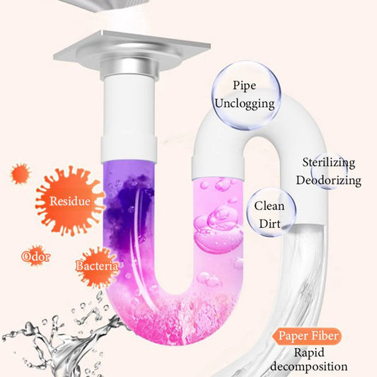 🧹 PROMO FLASH : 50% DE RÉDUCTION ! Poudre Déboucheuse Moussante Ultra-Puissante, Dissolution Rapide & Désodorisation en 4 Sachets Doses for Éviers, Douches et WC Parfaitement Fluides ✨