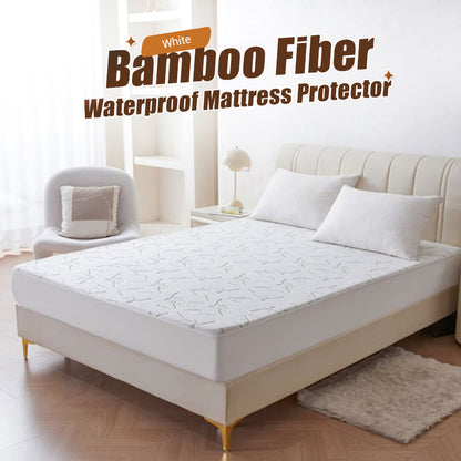 🛏️🌿 Protège-matelas imperméable en fibre de bambou – TPU anti-acariens, respirant, drap-housse 360°, des nuits sereines et protégées, sans chaleur ni bruit de plastique 💤✨
