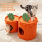 🧡🐈 Niche carotte douce – Design cocooning, parfaite pour les chats qui aiment se cacher, matière moelleuse et chaude, le refuge idéal pour les siestes au soleil ou les nuits fraîches ☀️🌙
