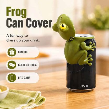 🐸🥤 Joli couvercle de canette en forme de grenouille – Silicone alimentaire, fermeture étanche, gardez vos boissons à l’abri des insectes et de la poussière, le petit gardien rigolo de vos apéros en plein air 🌿☀️
