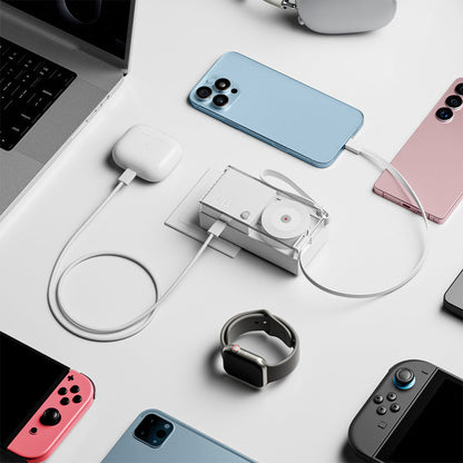 🔋⚡ Batterie externe 3-en-1 à charge rapide – Câble intégré, charge sans fil, multi-appareils, le compagnon compact qui garde tous vos appareils alimentés, du bureau au week-end 🌍📱