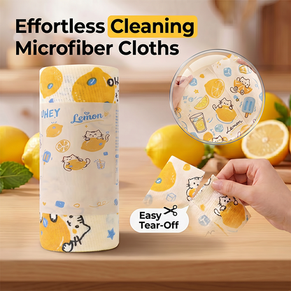 🧽🌿 Lot de chiffons microfibres imprimés – Absorption puissante, séchage rapide, lavables en machine, fini les traces de graisse et les mauvaises odeurs dans la cuisine 👩‍🍳💫