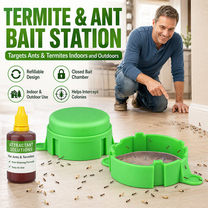 🔥Station d'appât réutilisable pour les fourmis et les termites en extérieur