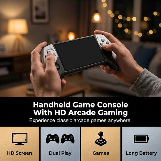 🎮🧠 Console de jeu portable ergonomique – Prise en main confortable, boutons réactifs, le compagnon idéal pour des sessions de jeu prolongées, à la maison comme en déplacement 🛋️🚆