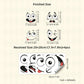 📢📢50% DE RÉDUCTION !! ⏰4 Planches de Stickers Visages Rigolos Smiley