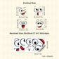 📢📢50% DE RÉDUCTION !! ⏰4 Planches de Stickers Visages Rigolos Smiley