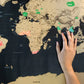 🌍Carnet de voyage carte du monde à gratter | Grattez pour marquer vos traces de voyage, décoration murale tendance et idée‑cadeau idéale pour les globe‑trotteurs !