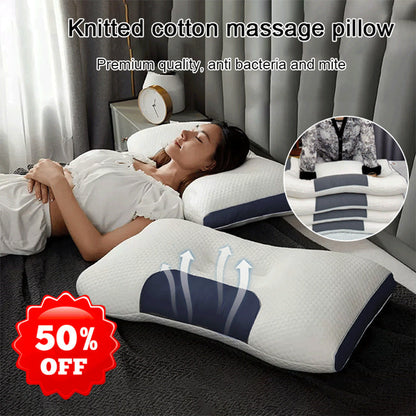 🔥✨ Oreiller de massage antibactérien pour le cou – Favorise le sommeil, soutient la nuque, soulage les tensions, pour des nuits plus profondes et des réveils sans raideur 🛌💤