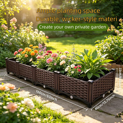 🌱🥬 Bac de plantation multifonctionnel – Auto-arrosage, PP renforcé, 30×30×20 cm, cultivez légumes et herbes fraîches sans effort, même sur un petit balcon 🏙️✨
